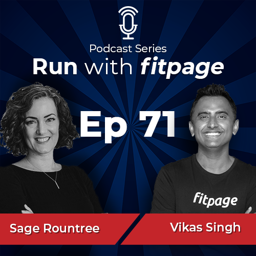 Cover image for podcast with headshots of Sage Rountree and Vikas Singh