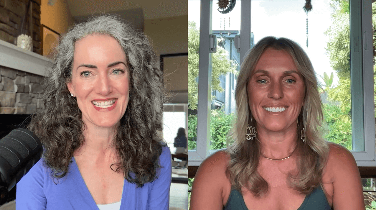 Sage-Rountree-and-Nyisha-Rylander-yoga-teachers two women chatting on video