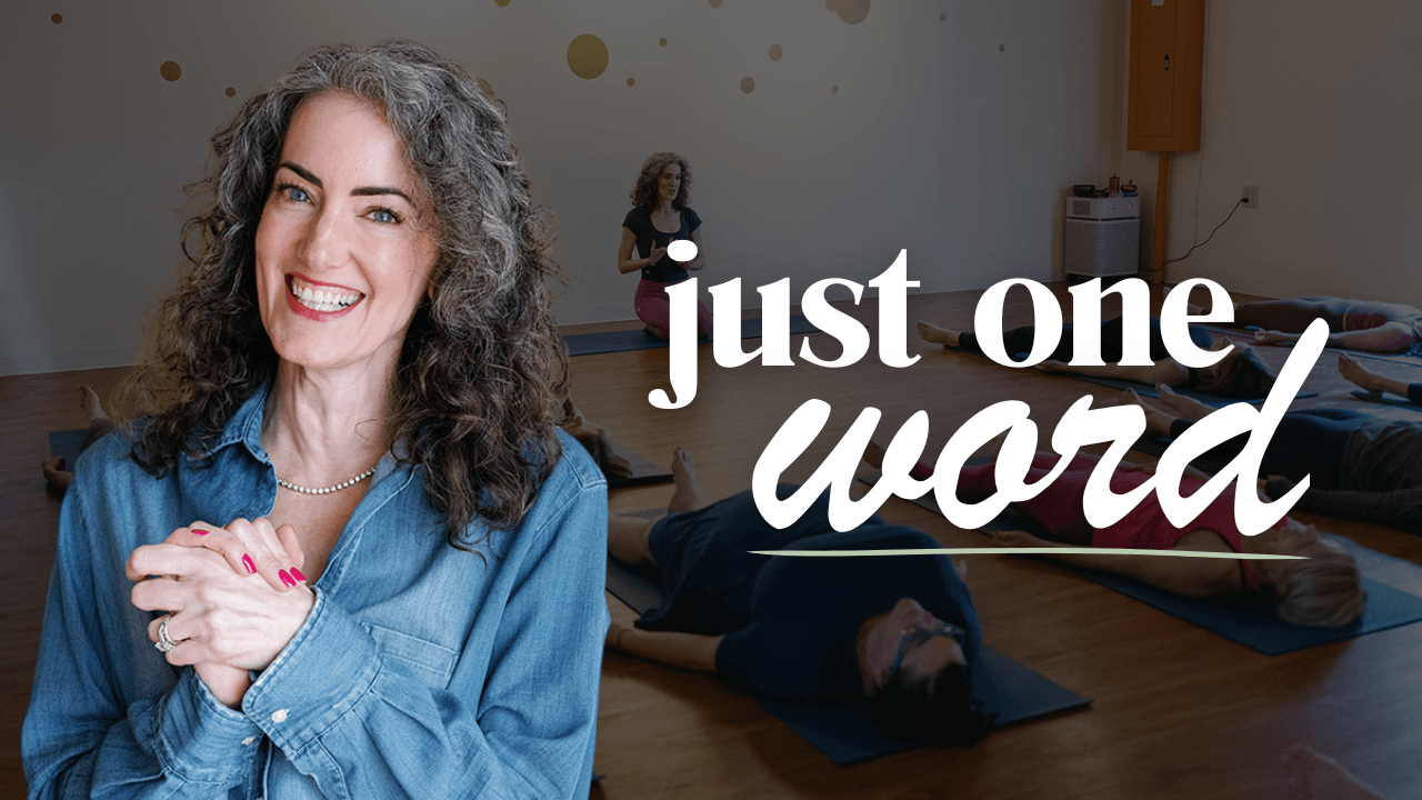 Yoga class with instructor and students