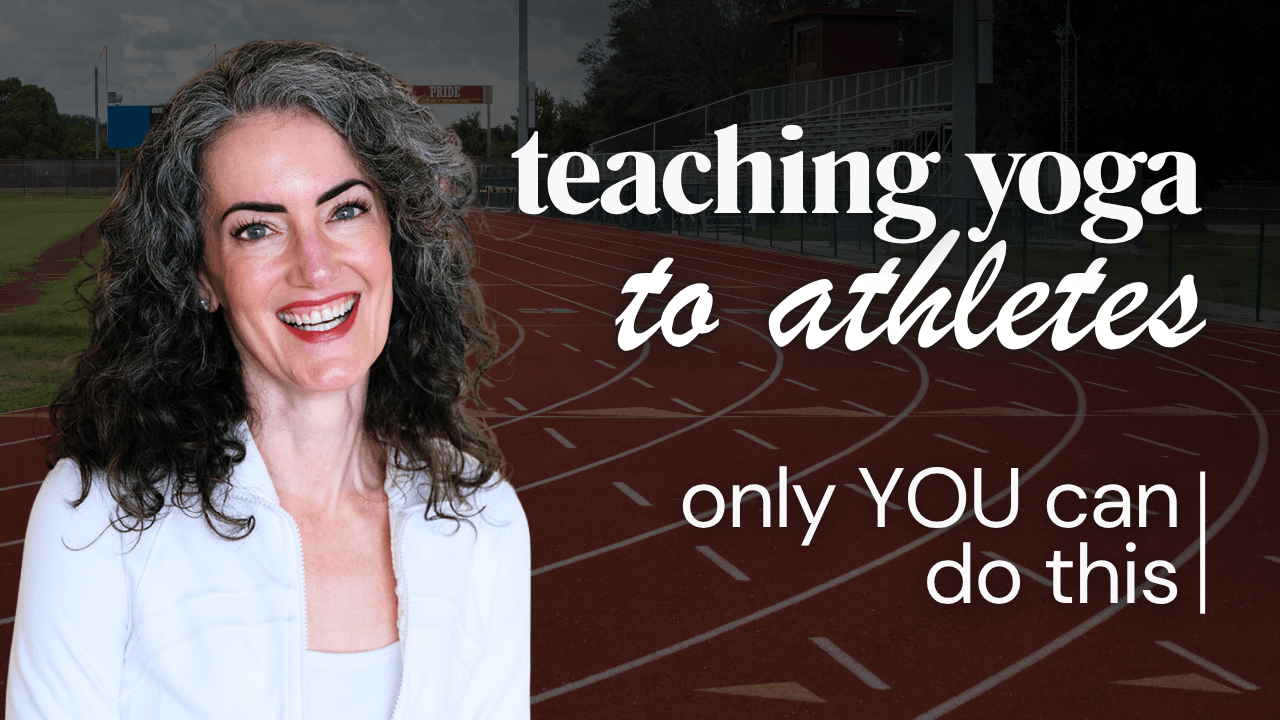 Yoga instructor promoting unique training approach