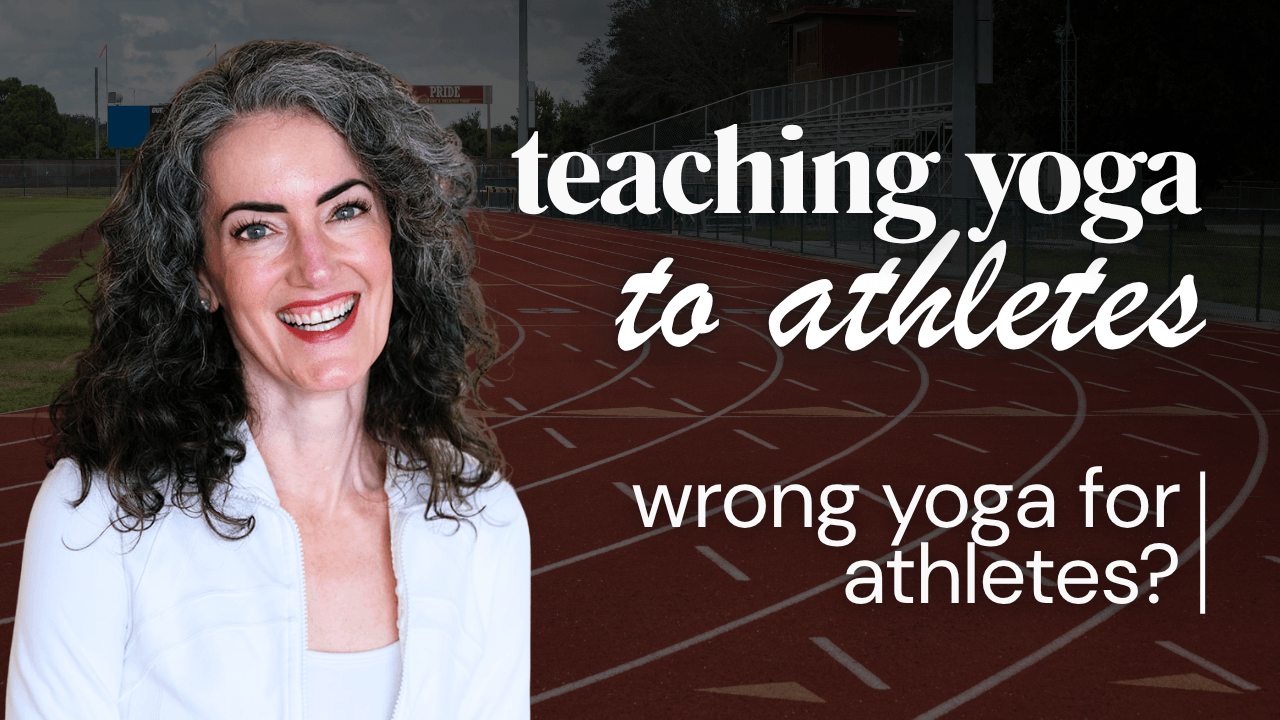 Woman discussing yoga for athletes