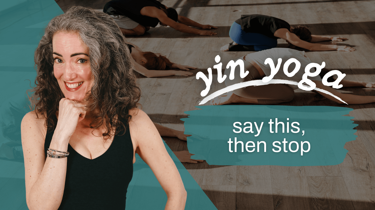 yin yoga what to say Sage Rountree tells you what to say during long holds in a yin yoga class
