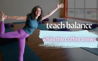 Her Students Practice Balance Everywhere Now (Even Waiting for Coffee)