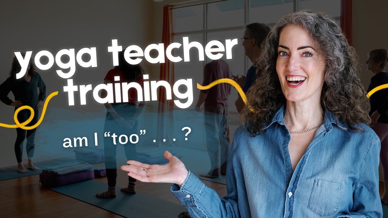 Am I Too Old (or Too Stiff) to Become a Yoga Teacher? Sage Rountree in the video thumbnail for “Am I Too Old (or Too Young, or Too Stiff) for Yoga Teacher Training?”